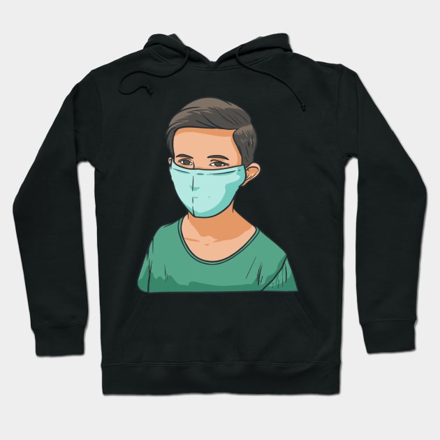 Kid Wearing Mask Hoodie by fromherotozero